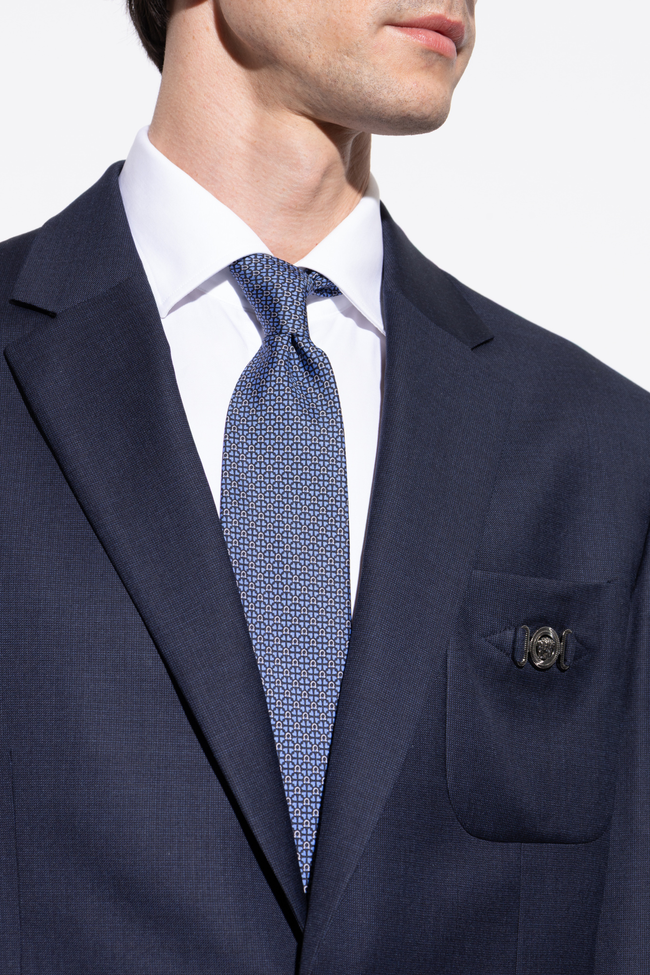 Navy blue Silk tie FERRAGAMO - Vitkac AS